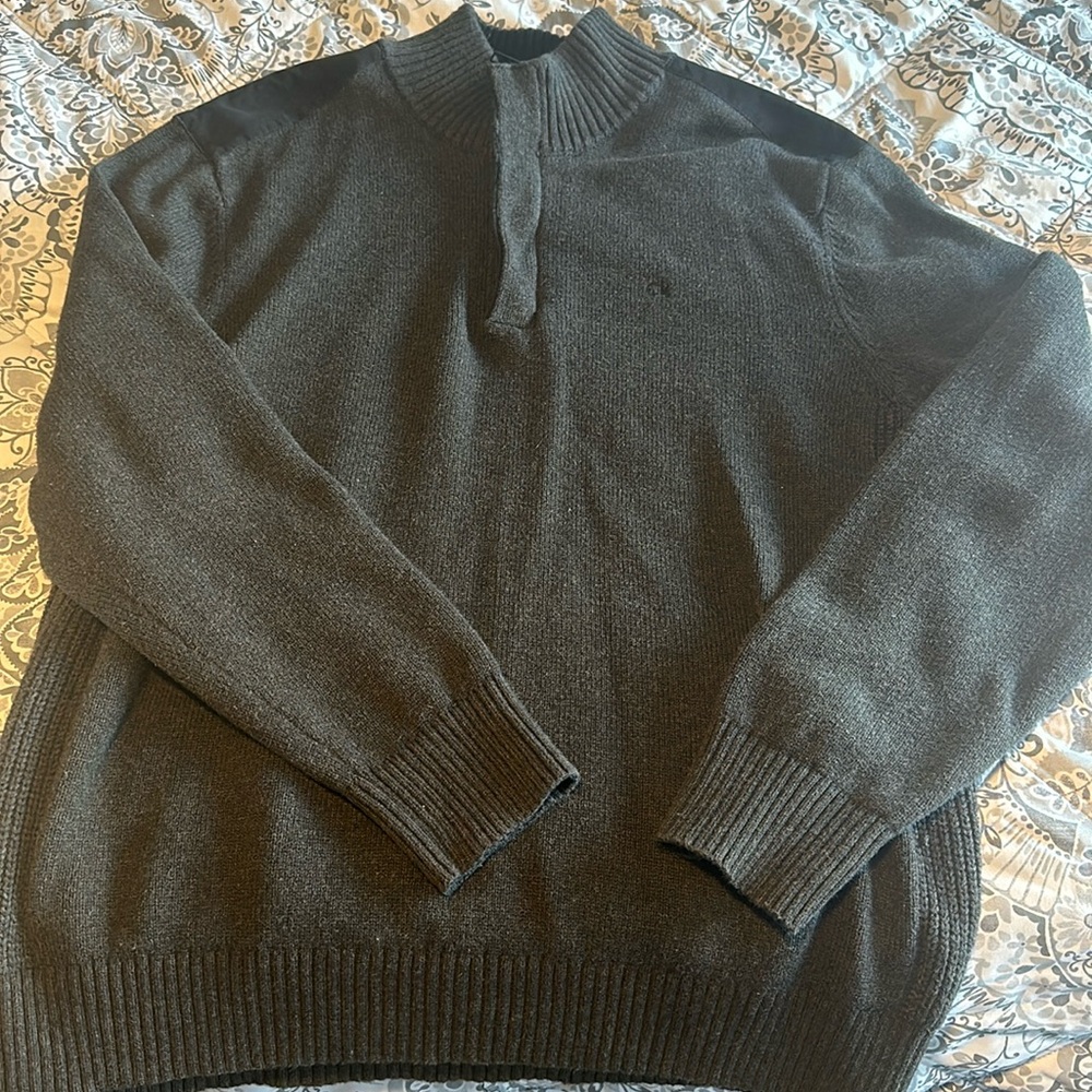 Calvin Klein charcoal quarter zip sweater XXL